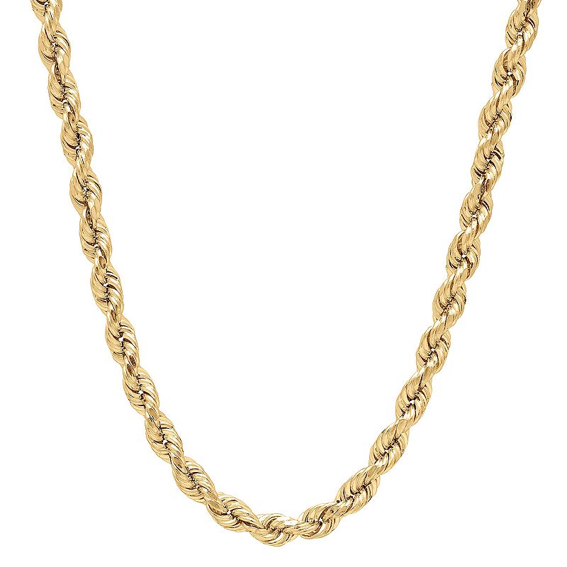 Everlasting Gold 14k Gold Rope Chain Necklace, Womens, Size: 24