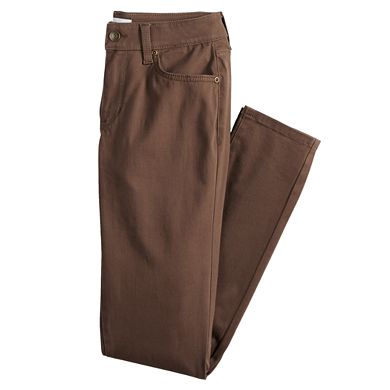 Women's Sonoma Goods For Life™ Midrise Curvy Fit Sateen Skinny Pants