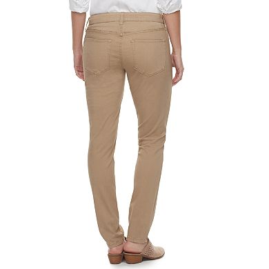 Women's Sonoma Goods For Life™ Midrise Curvy Fit Sateen Skinny Pants