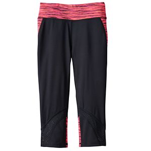Girls 4-6x Tek Gear® Mesh Performance Capri Leggings
