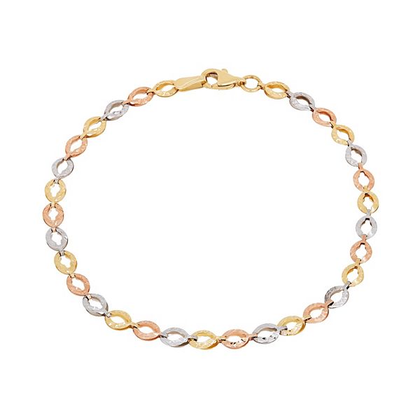 14K Oval Stackable Mono Bracelet ADJ - Gold Creations