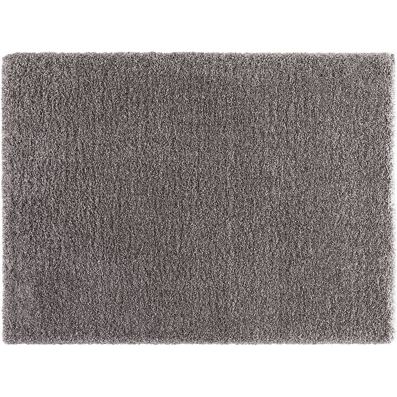 Concord Global Ocean Plain Solid Shag Rug, Silver, 8X10 Ft