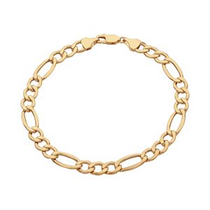 Everlasting Gold 14k Gold Figaro Chain Bracelet