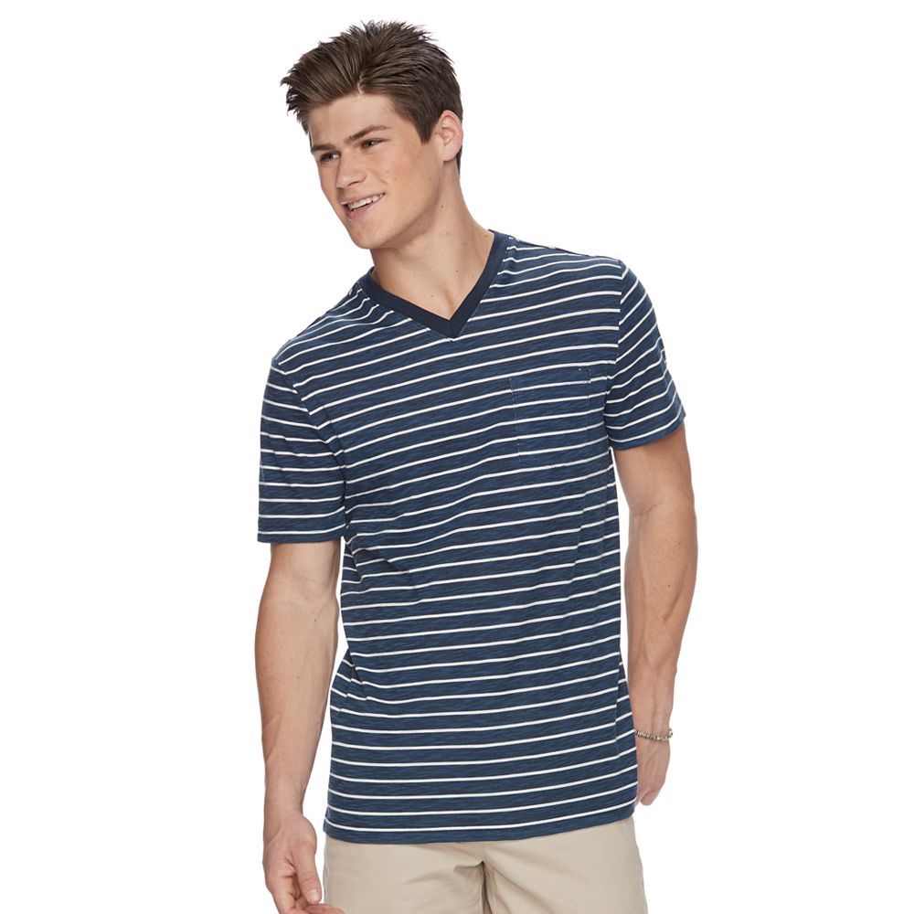 Men's Urban Pipeline™ Striped V-Neck Tee