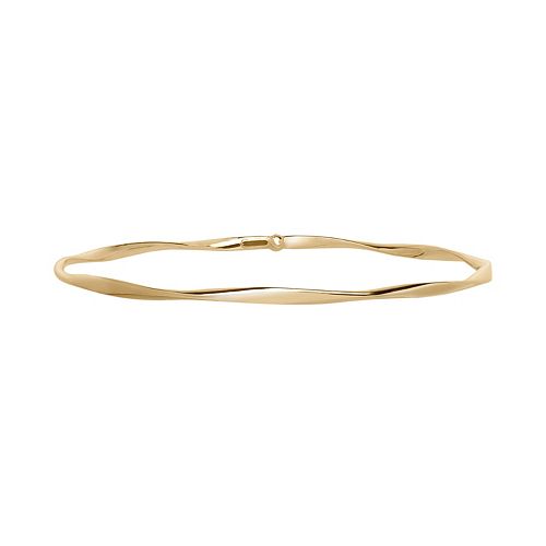 Everlasting Gold 14k Gold Twist Bangle Bracelet