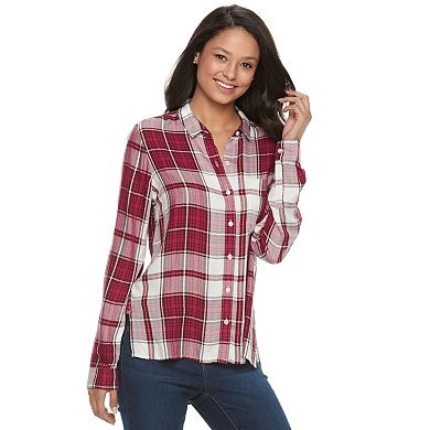 Juniors' SO® Button Down Shirt
