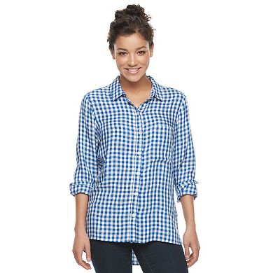 Juniors' SO® Button Down Shirt