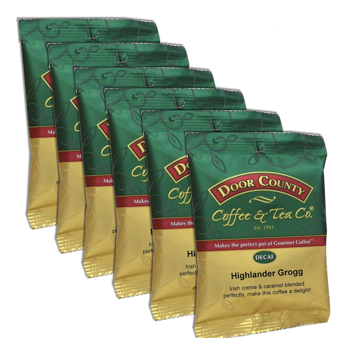 Image for Door County Coffee & Tea Co. Decaf Highlander Grogg Ground Coffee 6-pk. at Kohl's.