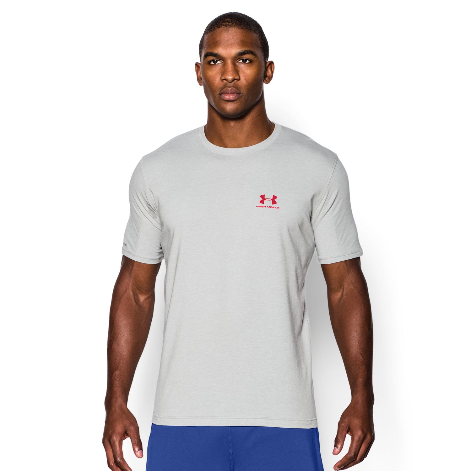 under armour left chest lockup tee