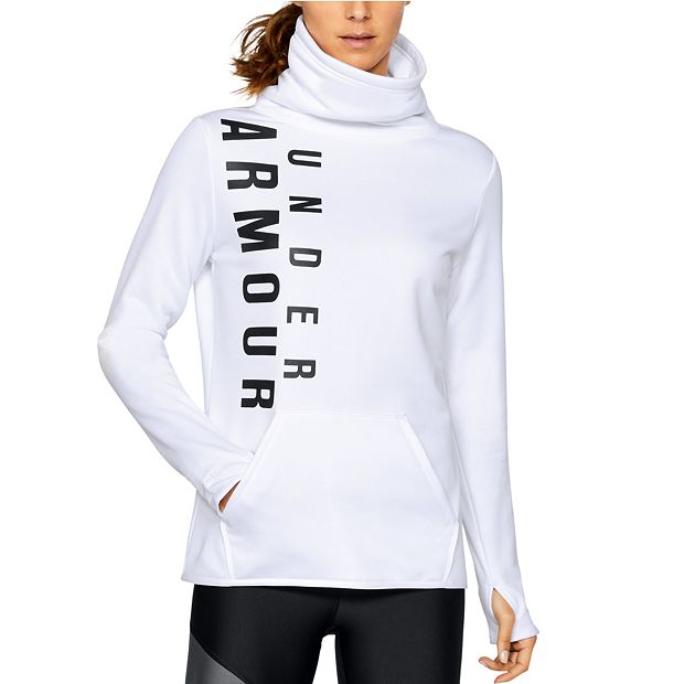 Women's Under Armour Fleece Vertical Graphic Funnel-Neck Sweatshirt