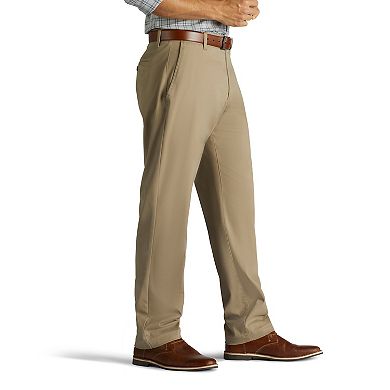 Men's Lee Performance Series Extreme Comfort Khaki Relaxed-Fit Flat-Front Pants