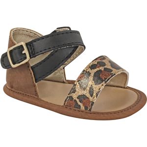 Baby Girl Wee Kids Leopard Metallic Crib Sandals
