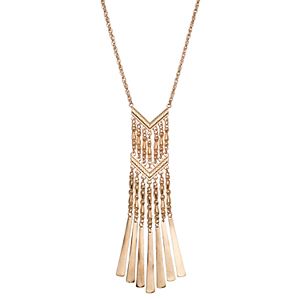 Mudd® Long Chevron Fringe Necklace