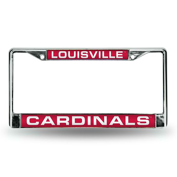 Louisville Cardinals Red Colored Chrome License Plate Frame