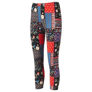 Juniors' Eye Candy Peached Print Capri Leggings