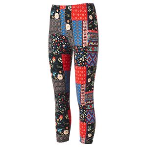 Juniors' Eye Candy Peached Print Capri Leggings