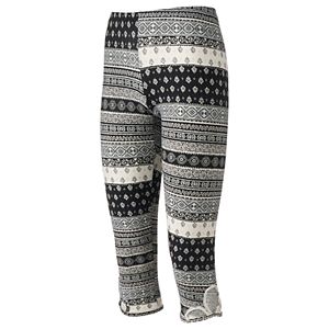 Juniors' Eye Candy Print Cutout Capri Leggings