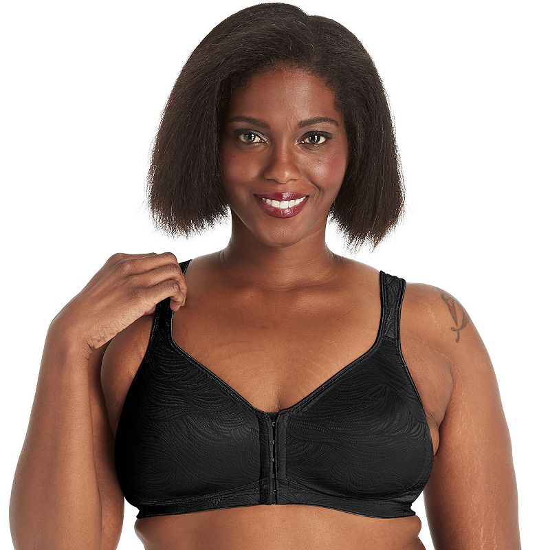 Playtex 18 Hour Front Close Wireless Bra with Back Support E525, Women's, Size: 38 Dd, Black