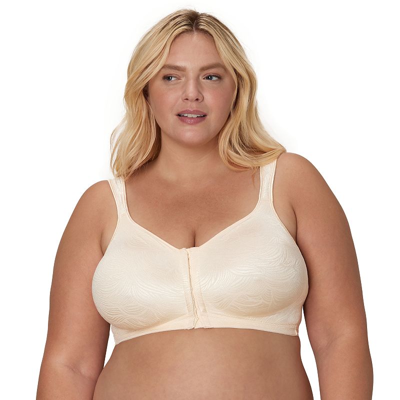 Front Closure Back Support Wireless Longline Bra