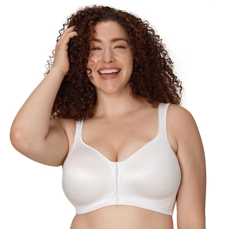 Playtex 18 Hour Front Close Wireless Bra with Back Support E525, Women's, Size: 46 Dd, White