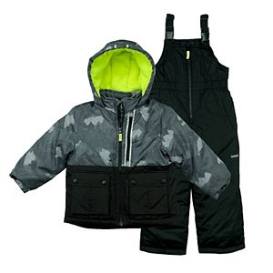 Baby Boy OshKosh B'gosh® Heavyweight Abstract Jacket & Bib Overall Snow Pants Set