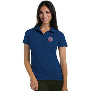 Women's Antigua Detroit Pistons Pique Xtra-Lite Polo