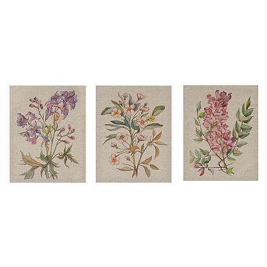 Madison Park Botanicals Linen Wall Art 3-piece Set