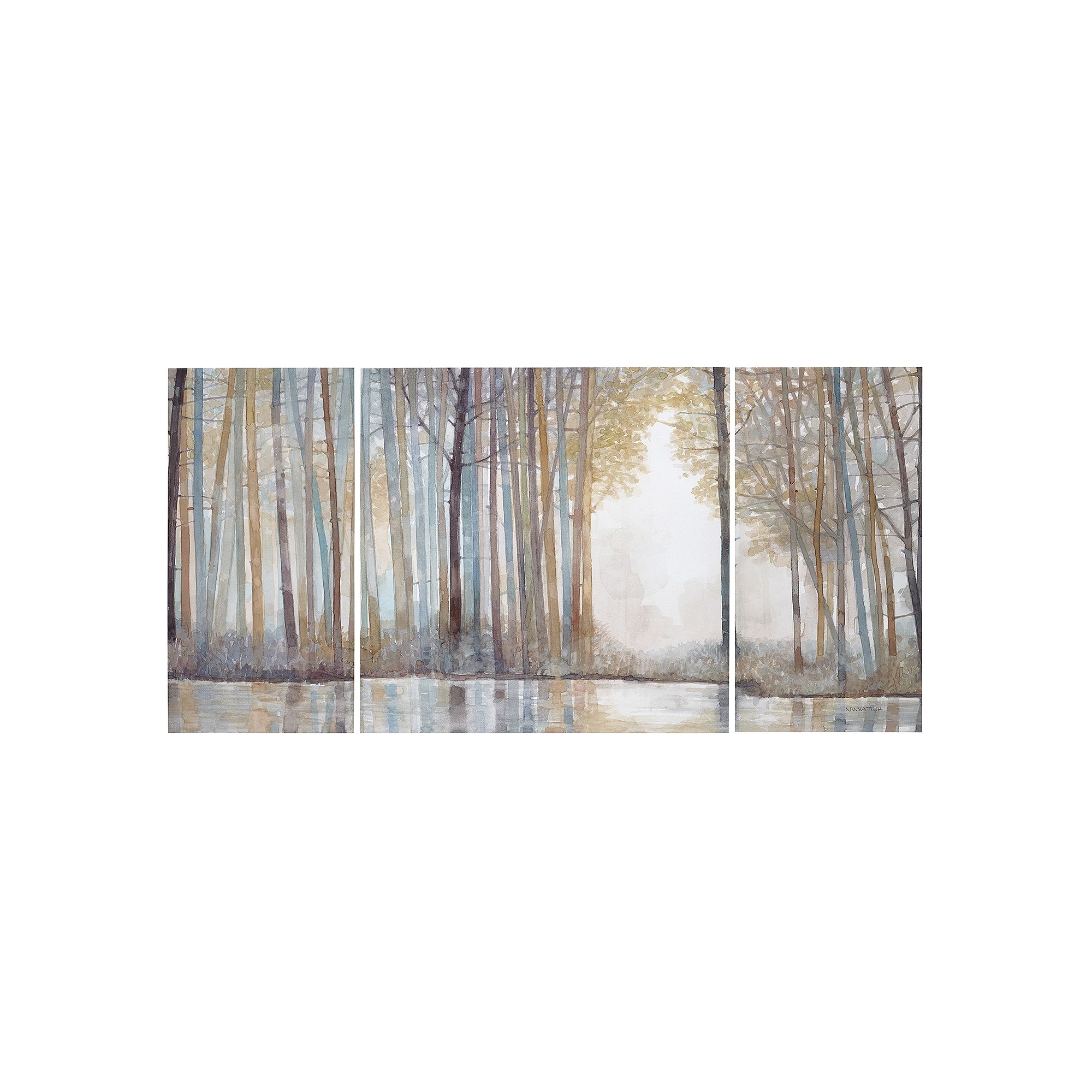 Madison Park Forest Reflections Oversized Canvas Wall Art 3-piece Set, Mult