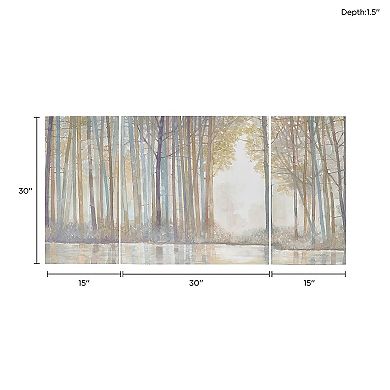 Madison Park Forest Reflections Oversized Canvas Wall Art 3-piece Set