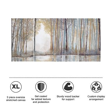 Madison Park Forest Reflections Oversized Canvas Wall Art 3-piece Set