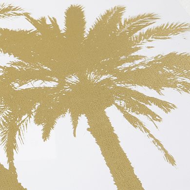 Intelligent Design Gold Palms Canvas Wall Art