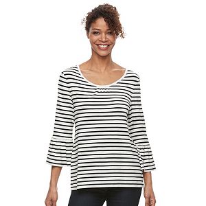 Women's Croft & Barrow® Bell Sleeve Peasant Top