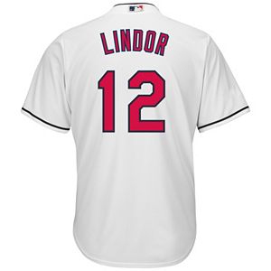 Big & Tall Majestic Cleveland Indians Francisco Lindor Cool Base Replica MLB Jersey
