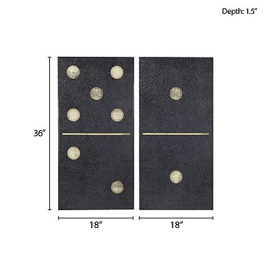 INK+IVY Two Black Dominos Canvas Wall Art 2-piece Set
