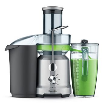 Get more juice with less hassle using the Breville Juice Fountain Cold Juicer's large 70-ounce jug capacity and extra-wide feed chute, which can accommodate whole fruits and vegetables without the need for pre-cutting. Additionally, the juicer includes a seal and store 2-liter juice jug for convenient refrigerated storage. Cleaning up is a breeze with dishwasher-safe parts and a cleaning brush, while the safety lock mechanism ensures worry-free operation by preventing the juicer from running without proper assembly. Say goodbye to store-bought juices and enjoy the satisfying taste of freshly squeezed produce with the Breville Juice Fountain Cold Juicer.