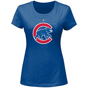 Plus Size Majestic Chicago Cubs Large Logo Tee