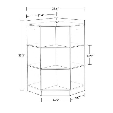 RiverRidge Kids Cubby Corner Storage Cabinet
