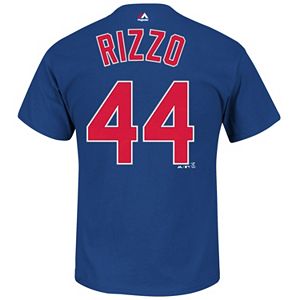 Big & Tall Majestic Chicago Cubs Anthony Rizzo Name and Number Tee