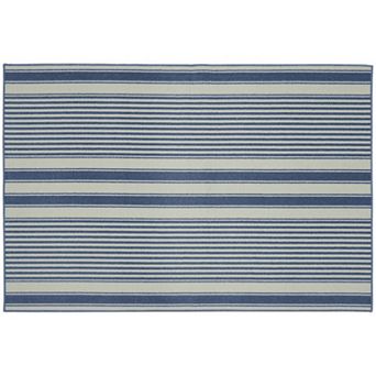 Garland Rug Cape Cod Striped Rug - 6' x 8'