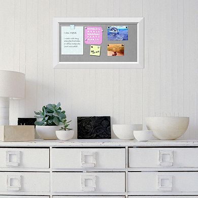 Amanti Art Small White Magnetic Bulletin Board Wall Decor