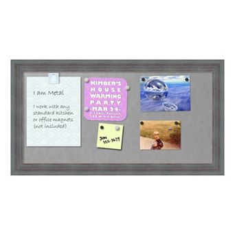 Amanti Art Rustic Gray Magnetic Bulletin Board Wall Decor