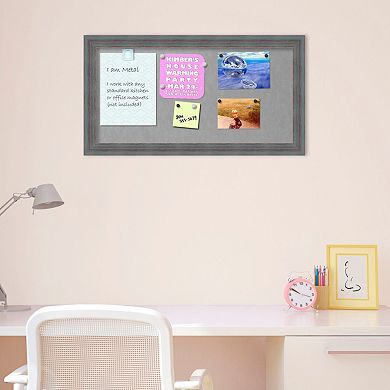 Amanti Art Rustic Gray Magnetic Bulletin Board Wall Decor
