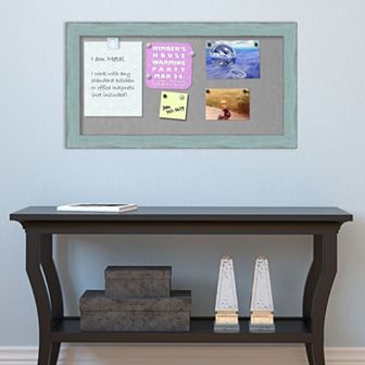 Amanti Art Rustic Blue Framed Magnetic Bulletin Board Wall Decor