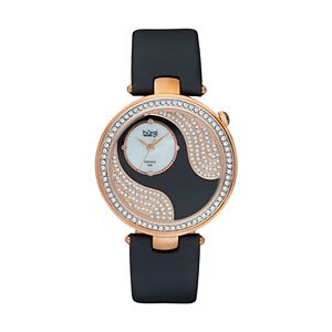 burgi Women's Diamond & Crystal Leather Watch