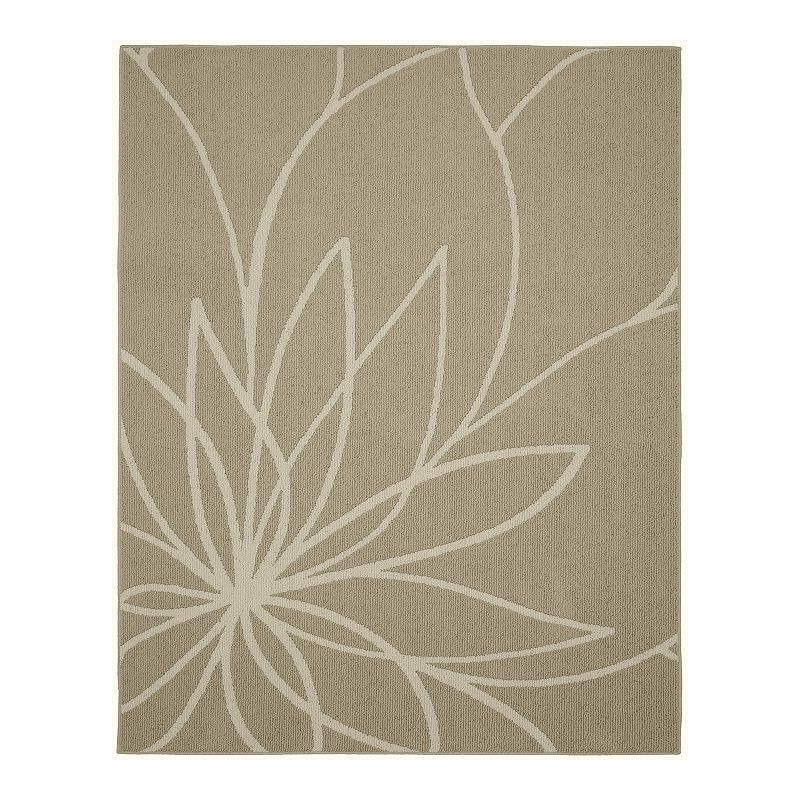 Garland Rug Grand Floral Rug, Beig/Green, 8X10 Ft