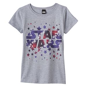 Girls 7-16 Star Wars Logo Stars Graphic Tee