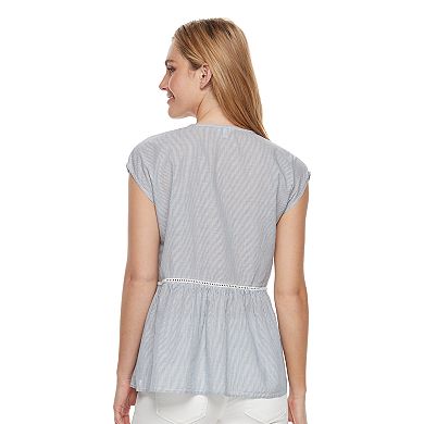 Women's Sonoma Goods For Life® Embroidered Peplum Top