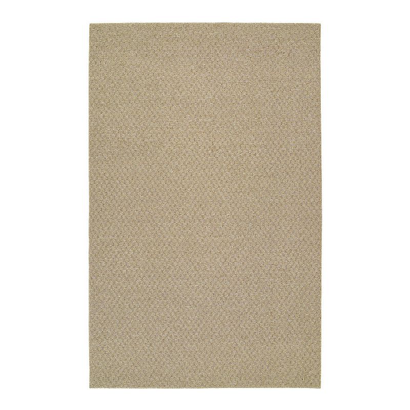 Garland Rug Town Square Solid Area Rug, Beig/Green, 9X12 Ft