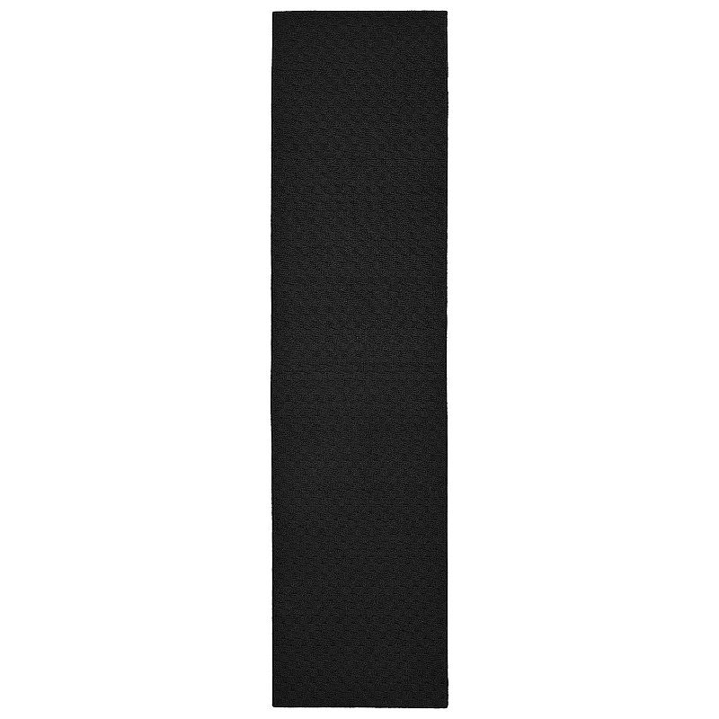 Garland Rug Town Square Solid Area Rug, Black, 7.5X9.5 Ft