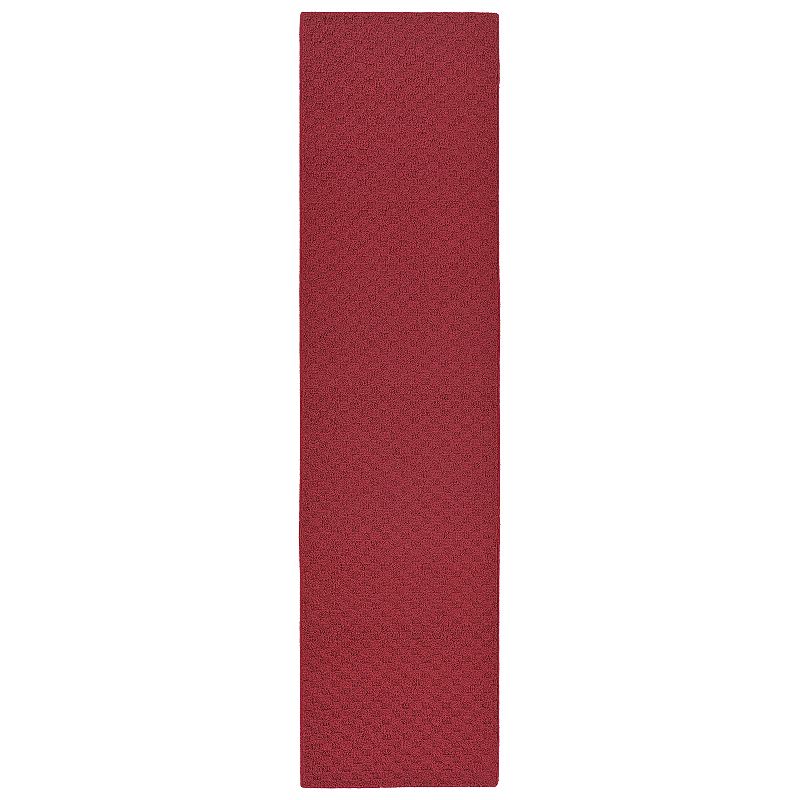 Garland Rug Town Square Solid Area Rug, Red, 7.5X9.5 Ft